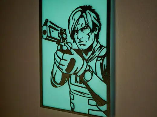 Leon S. Kennedy - Resident Evil Tribute Wall Art