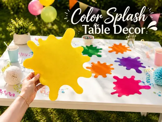 Color Splash Table Decor - Fun Party Decorations