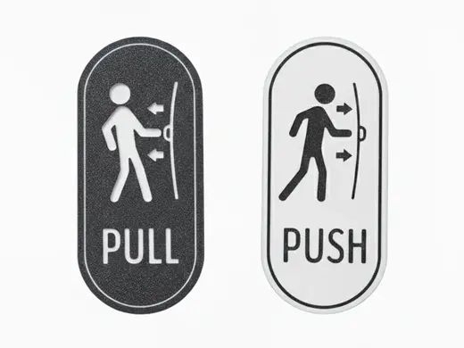 Push & Pull Door Signs – Minimal Door signs