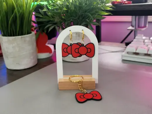 Red Bow Pendant Charm