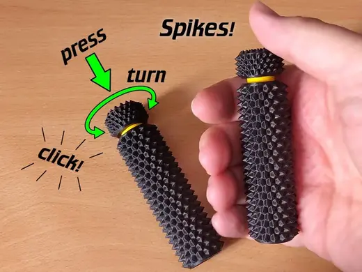 spiky clicker fidget stick Mk2 / stim toy