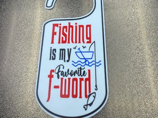FISHING IS MY FAVORITE F-WORD DOOR HANGER
