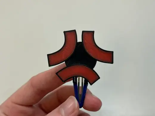 Anime angry symbol hair accessory
