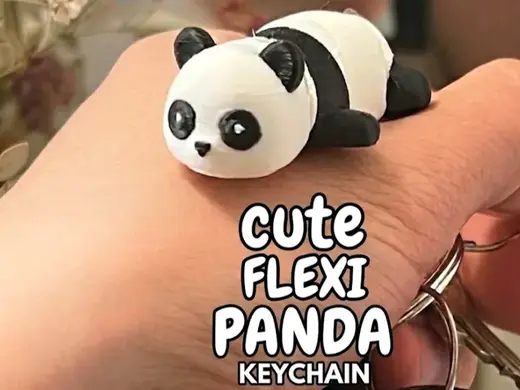 Flexi Panda Keychain | Cute Articulated Fidget Pet