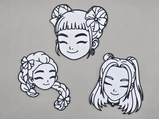 KPOP Cute Girls Coloring Craft