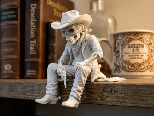 Ledge SkulZ - Edge Sitting Gunslinger Skull!