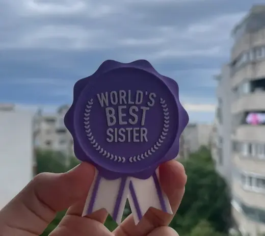 World's Best Sister Medal Award