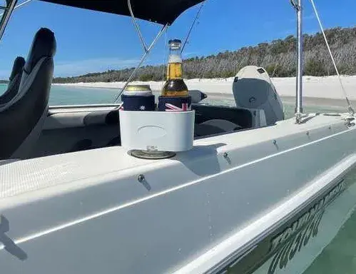 Boat rod holder drink holder