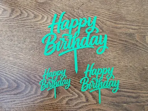 Happy Birthday Cake Topper -Cupcake Topper A1 Mini