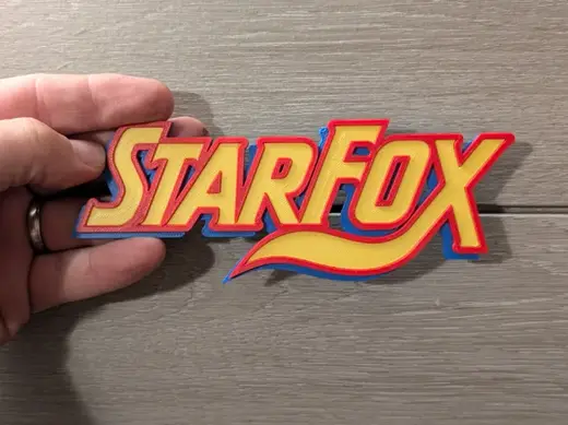 StarFox logo sign plaque 2-sizes