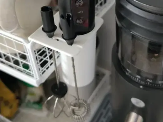 Hanging Milk Frother & Dual Whisk Station
