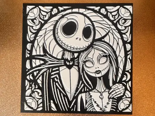 Nightmare Before Christmas Stained Glass Hueforge