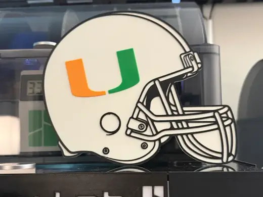 Miami Hurricanes Football Helmet Wall Art