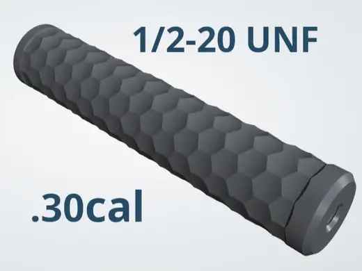 High Power Moderator Hexagon .30 (1/2-20 UNF)