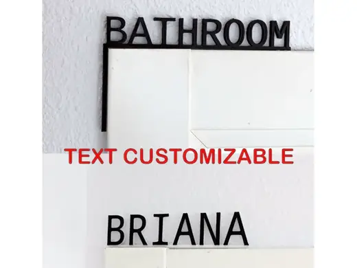 Customizable Door Sign - Left side