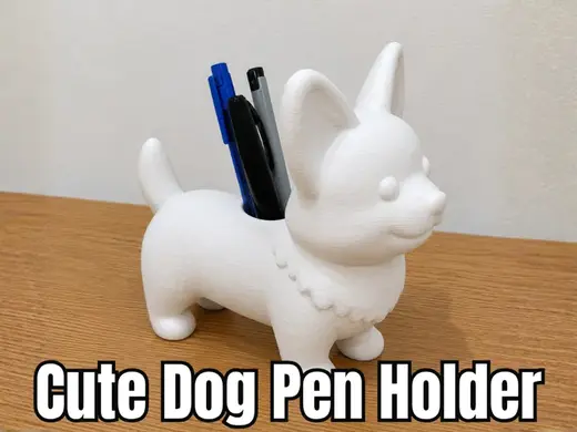 Cute Dog Pen Holder / Desk Organizer