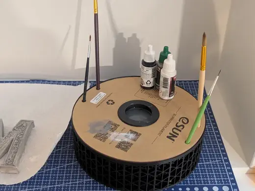 Filament Spool Paint Station Upcycling
