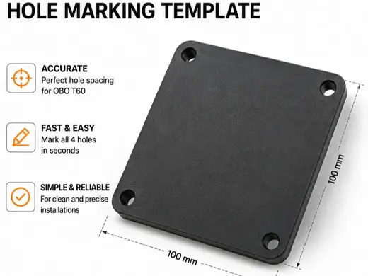OBO T60 Wall Mount Hole Marking Template