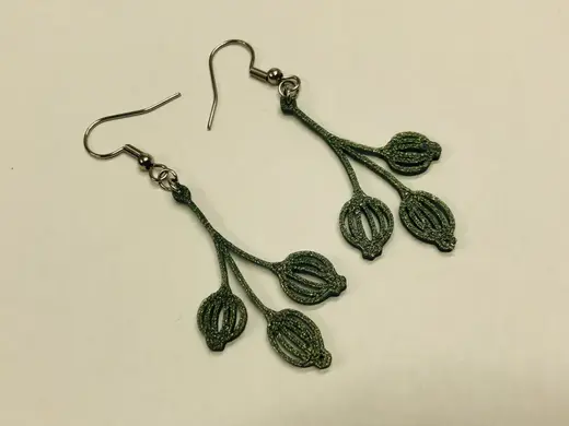 Poppy-head earrings, no AMS, 0.4 mm nozzle