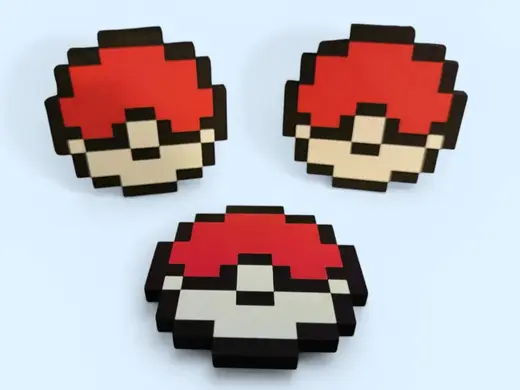 Pokeball Pixel Art Decoration/Cosplay Accessory