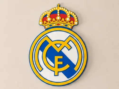 Real Madrid CF — Multi-Color 3D Printed Plaque