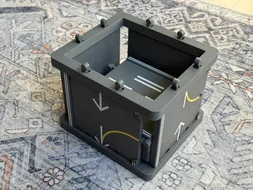 Runway Tile Storage Box — Snap-Fit Base & Frame