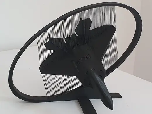 F-22 Raptor - String art display - Aiming