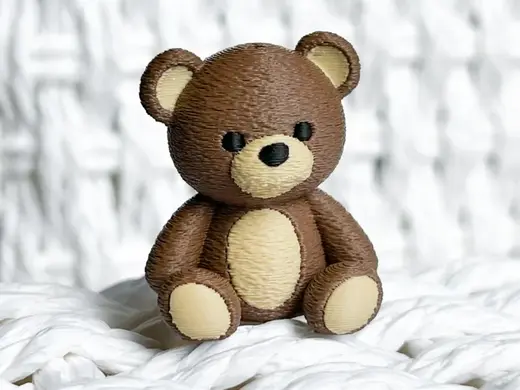 Cute Teddy Bear Keychain (no supports)