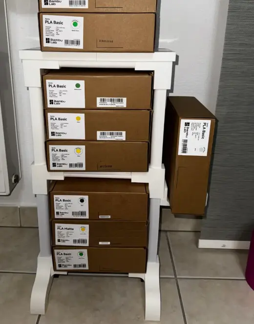 filment spool box shelf reduced space