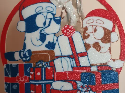 Bluey & Bingo gifts Christmas Ornament 4 colors