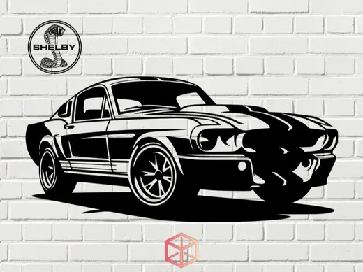 SHELBY MUSTANG VINTAGE - 2D WALL ART #2