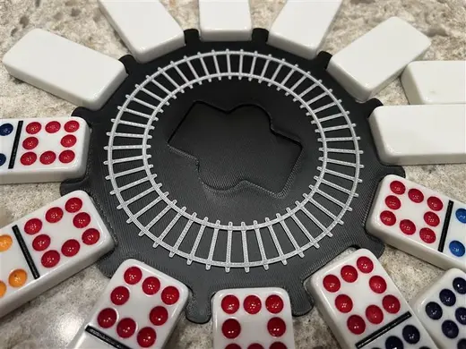 Mexican Train 12 Domino Hub - Flat, Simple, Great