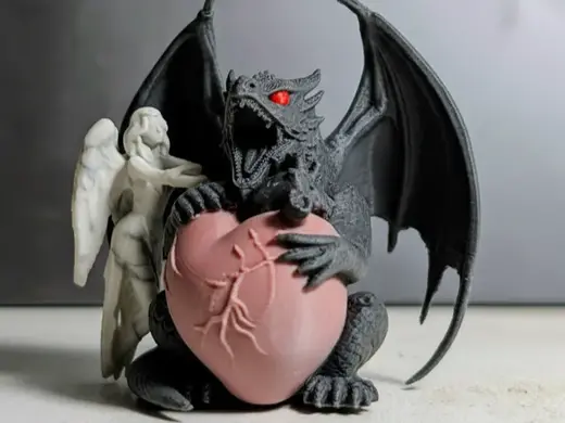 heart between angel and tempting devil