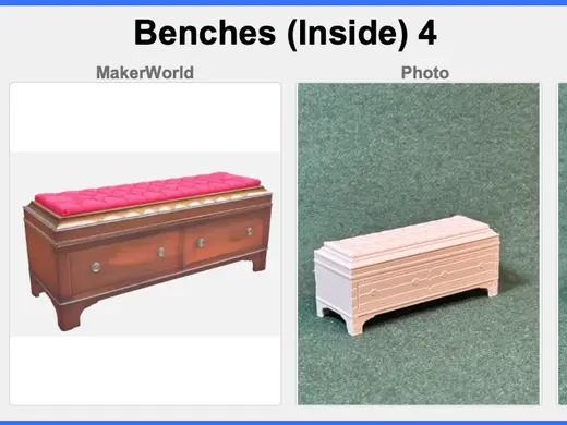 RPG • Dollhouse • Mini: Vic Era Benches (Inside) 4