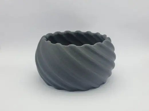 Modern Spiral Planter Bowl - Hidden Tray