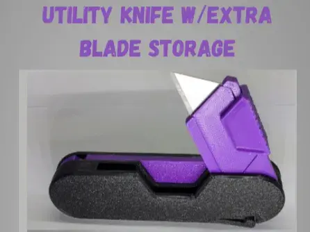 Utility Knife With Extra Blade Storage