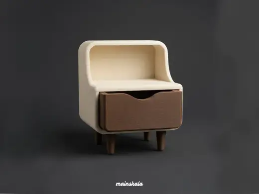 1:12 Doll House Miniature Retro Bedside Table