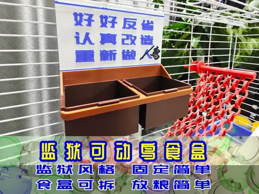 可动鸟食盒监狱风格改造标语囚禁拘留所风格