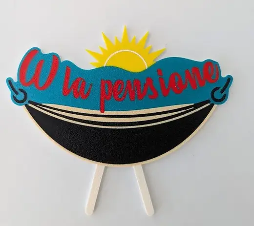 W la pensione cake topper