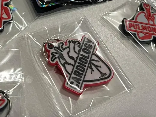 Cardiology Heart Keychain