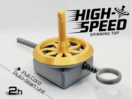 High Speed Spinning Top with Auto-Start Unit