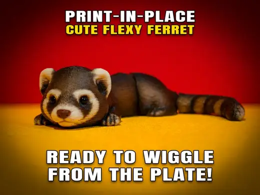 Cute Flexy Ferret (Articulated Fidget Toy)