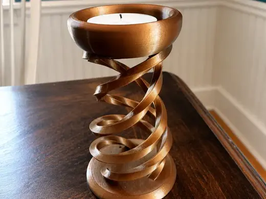 Twisted Tea Light Ribbon Spiral Light Holder