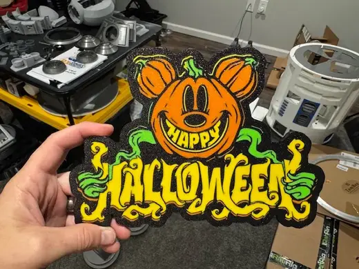 Mickey Happy Halloween Pumpkin Magnet