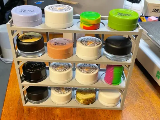 Makeup / Dab Jar Display With Shelves
