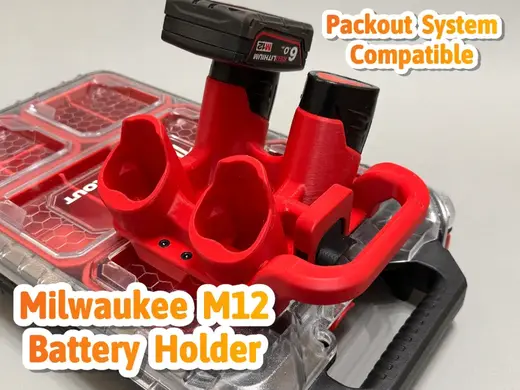 Milwaukee M12 Battery Organizer For Packout System