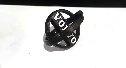 Volvo Rotating Gyro Keychain PRINT IN PLACE