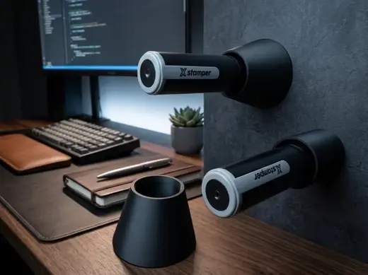 Magnetic Stamp Holder: 3 Models for Desk & Wall