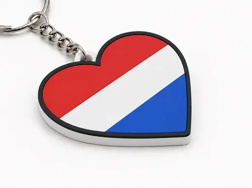Netherlands Flag - Heart Shaped