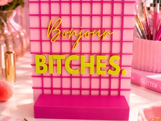 Bonjour Bitches – Quote Tegel met Tegelstandaard